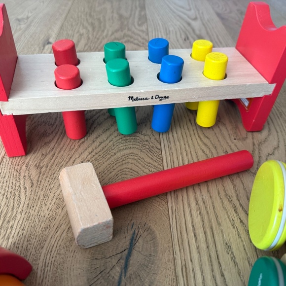 Bundle Montessori wooden toys for toddler stack hammer a peg pull - Picture 4 of 4